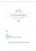 OCR 2023 GCE ECONOMICS H460/03: THEMES IN ECONOMICS A LEVEL QUESTION PAPER & MARK SCHEME (MERGED)