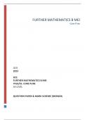 OCR 2023 GCE FURTHER MATHEMATICS B MEI Y410/01: CORE PURE AS LEVEL QUESTION PAPER & MARK SCHEME (MERGED)