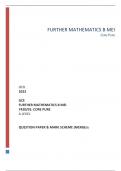 OCR 2023 GCE FURTHER MATHEMATICS B MEI Y420/01: CORE PURE A LEVEL QUESTION PAPER & MARK SCHEME (MERGED)