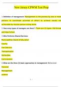 New Jersey CPWM Test Prep Questions with 100&percnt; Correct Answers &vert; Verified &vert; Latest Update