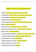 OSHA 10 Final Assessment Review Questions with 100&percnt; Correct Answers &vert; Verified &vert; Latest Update