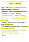 OSHA-10 Final Exam Questions with 100&percnt; Correct Answers &vert; Verified &vert; Latest Update