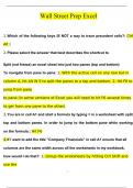 Wall Street Prep Excel Exam Questions with 100&percnt; Correct Answers &vert; Verified &vert; Latest Update