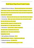 Excel Crash Course Exam from Wall Street Prep-wall Street Prep Questions with 100&percnt; Correct Answers &vert; Verified &vert; Latest Update