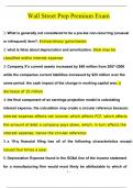 Wall Street Prep Premium Exam Questions with 100&percnt; Correct Answers &vert; Verified &vert; Latest Update