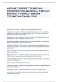 ASPHALT BINDER TECHNICIAN CERTIFICATION (NATIONAL ASPHALT INSTITUTE ASPHALT BINDER TECHNICIAN EXAM) 2024!!
