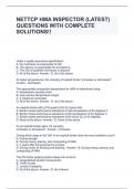 NETTCP HMA INSPECTOR &lpar;LATEST&rpar; QUESTIONS WITH COMPLETE SOLUTIONS&excl;&excl;