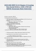 2024 KSU HIST 2112 Chapter 3 Creating New Social Orders, 1500-1700 LEC NOTES Kennesaw State
