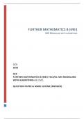OCR 2023 GCE FURTHER MATHEMATICS B (MEI) Y413/01: MEI MODELLING WITH ALGORITHMS AS LEVEL QUESTION PAPER & MARK SCHEME (MERGED)