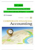 Corporate Financial Accounting, 16th Edition TEST BANK by Carl S. Warren Jeff Jones, Verified Chapters 1 - 14, Complete Newest Version