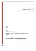 OCR 2023 GCE MATHEMATICS A H230&sol;02&colon; PURE MATHEMATICS AND MECHANICS AS LEVEL QUESTION PAPER & MARK SCHEME &lpar;MERGED&rpar;