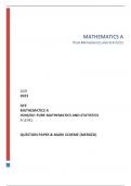 OCR 2023 GCE MATHEMATICS A H240/02: PURE MATHEMATICS AND STATISTICS A LEVEL QUESTION PAPER & MARK SCHEME (MERGED)