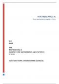OCR 2023 GCE MATHEMATICS A H240&sol;02&colon; PURE MATHEMATICS AND STATISTICS A LEVEL QUESTION PAPER & MARK SCHEME &lpar;MERGED&rpar;