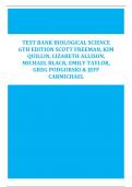 Test Bank for Biological Science 6th Edition Scott Freeman, Lizabeth Allison, Jeff Carmichael (All Chapters)