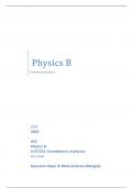 OCR 2023 GCE Physics B H157/01: Foundations of physics AS Level Question Paper & Mark Scheme (Merged)