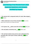 cosmetology final Exam 2024 Expected Questions and Answers (Verified by Expert)