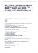 MAI COURSE TEST #2 (TEST REVIEW QUESTIONS FOR TEST #2 OF THE MARTIAL ARTS INSTRUCTOR COURSE.) RATED 100% CORRECT!!