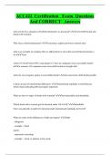 ACC422 Certification Exam Questions  And CORRECT Answers