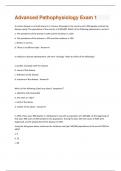 Advanced Pathophysiology Exam 1 questions and answers all are graded A+