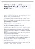 FDNY P-99 C OF F LATEST QUESTIONS WITH ALL CORRECT ANSWERS&excl;&excl;