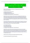 Praxis 5025 Part 1 and 2 Exam Study Questions and Answers with Verified Solutions Graded A 2024
