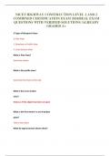 NICET HIGHWAY CONSTRUCTION LEVEL 1 AND 2 COMBINED CERTIFICATION EXAM 2024&sol;REAL EXAM QUESTIONS WITH VERIFIED SOLUTIONS &sol;ALREADY GRADED A&plus;