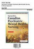 Test Bank for Varcarolis’s Canadian Psychiatric Mental Health Nursing A Clinical Approach , 2nd Edition by HALTER, 9781771721400, Covering Chapters 1-35 | Includes Rationales