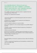 PA JURISPRUDENCE TEXAS EXAM ALL  QUESTIONS AND 100&percnt; CORRECT ANSWERS  MOST&sol; MOST RECENT AND VERIFIED EDITION  ALREADY GRADED A&plus;&vert; BRAND NEW&excl;&excl;&excl;