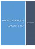 MAC2602 ASSIGNMENT 5 SEMESTER 1 2024 ANSWERS