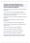 UA Apprenticeship Rigging Exam Update Latest 2024 Questions and  Correct Answers Rated A&plus;
