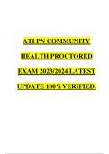 ATI PN COMMUNITY  HEALTH PROCTORED  EXAM 2023/2024 LATEST  UPDATE 100%VERIFIED.
