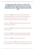 NC MEDICARE&comma; MEDICAIDE & LTC INSURANCE&Tab; COMPREHENSIVE EXAM 2024&sol; 200 ACTUAL EXAM QUESTIONS WITH CORRECT DETAILED ANSWERS AND RATIONALES&sol;A&plus; GRADE&sol;LATEST UPDATE 2024-2025