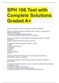 SPH 106 Test with Complete Solutions Graded A+