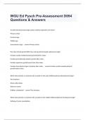 WGU Ed Pysch Pre-Assessment D094 Questions & Answers