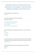 CERTIFIED SURGICAL TECHNOLOGIST SELF-ASSESSMENT EXAM FORMS A AND B WITH 100&percnt; VERIFIED ANSWERS&vert; LATEST UPDATE 2024