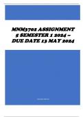 MNM3702 Assignment 5 Semester 1 2024 – Due Date 13 May 2024