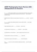 ARRT Radiography Exam Review (200-300)Questions & Answers