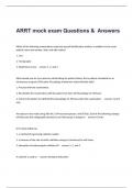 ARRT mock exam Questions &  Answers