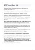 DTS Travel Card 101 questions and answers graded A&plus; by experts 2024&sol;2025