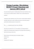 Portage Learning  Microbiology  BIOD171 Exam 6 Questions and  Answers 100&percnt; Solved 