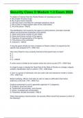 Security Class D Module 1-3 Exam 2024