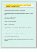 EXCEL CERTIFICATION EXAM REVIEW QUESTIONS AND  ANSWERS&comma; 100&percnt; ACCURATE&sol;&vert; latest update 2024&sol;25&vert;