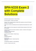 SPH-V235 Exam 2 with Complete Solutions 