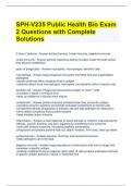 SPH-V235 Public Health Bio Exam 2 Questions with Complete Solutions 