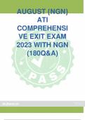 AUGUST {NGN} ATI  COMPREHENSI VE EXIT EXAM 2023 WITH NGN  (180Q&A)