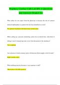 Prophecy Cardiac Cath Lab RN A Questions and Answers Graded A&plus;