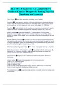 ALU 301- Chapter 6- An Underwriter's Guide to Cardiac Diagnostic Testing Practice Questions and Answers