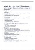 NBRC RRT/CSE, treating pathologies, according to Kettering. Questions and Answers.