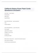 California Notary Exam 2023 BUNDLE With Correct Answers.