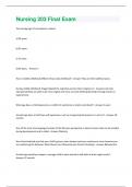 Nursing 203 Final Exam Questions and Answers 100&percnt; Solved correctly